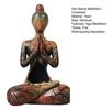 Estatueta de Meditação Yoga Mulheres Sentadas Abstratas Escultura de Estátua de Resina Decoração de Ornamento Zen para Interior Exterior Sala de Yoga