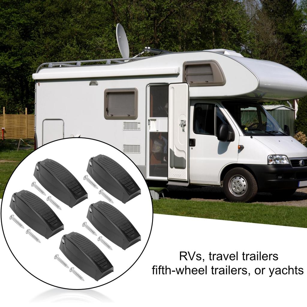 Plastic Baggage Door Catch Trailer Latch Clip Spring Holder Door Bracket for RV Camper Luggage Accessory Use