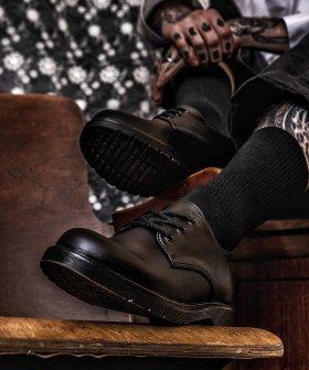 Bsqt By Classy New Weldone 3-Hole Derby Shoes Vantablack