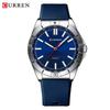 Curren 8449 Men's Quartz Watch with Rubber Strap, Large Luminous Dial, Waterproof, for Students