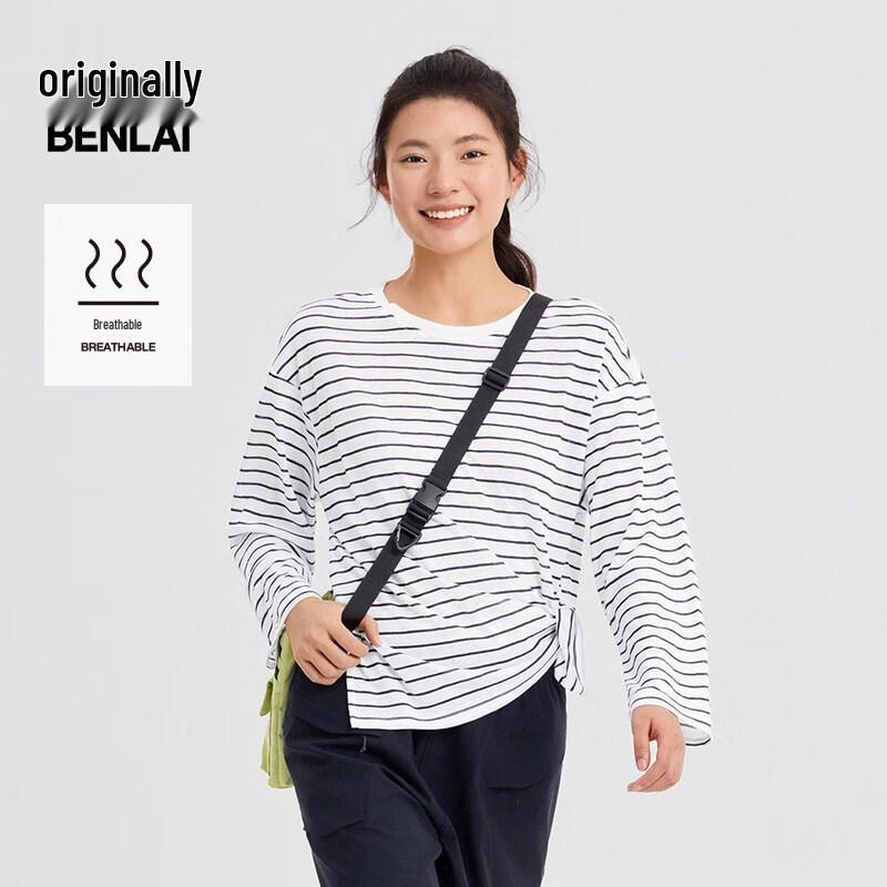 

Women s Lightweight Striped Long-Sleeve T-Shirt S
