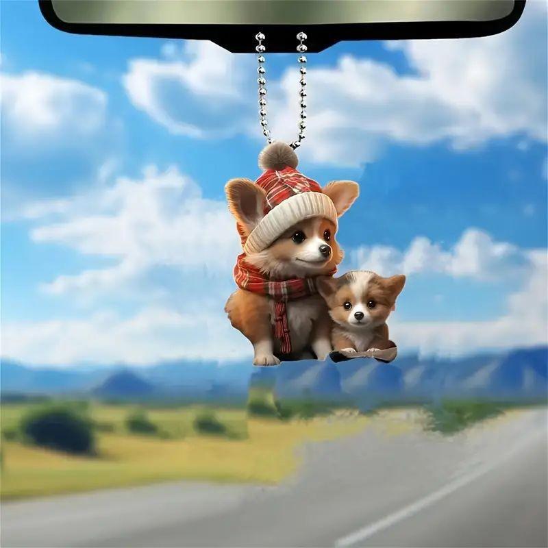 Christmas Acrylic Adorable Ornaments For Car Interior And Home Decoration