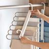 Folding Trouser Rack Stainless Large Capacity Seamless Anti-slip Great Load Bearing Closet Organizer Jeans Skirts Scarf Pants Vertical Storage Hanger