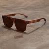 Multicolored Walnut Half-Frame Non-Prescription Glasses, Ultra-Lightweight, with a PC Frame And AC Lenses, Stylish Eyewear