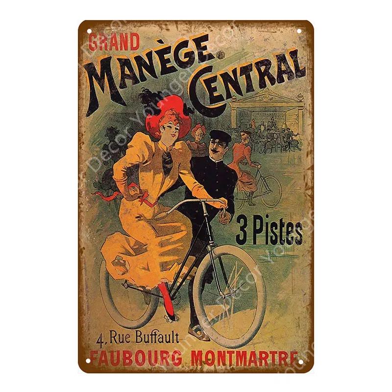 Ride Bicycle Metal Tin Signs Motor Cycling Riding Bike Vintage Poster Bar Pub Club Home Room Decor Wall Sticker Plaque YJ210