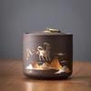 2025 New Coarse Pottery Tea Sealed Jar 9.5x10cm Water Capacity 435ml Tea Container Tea Box