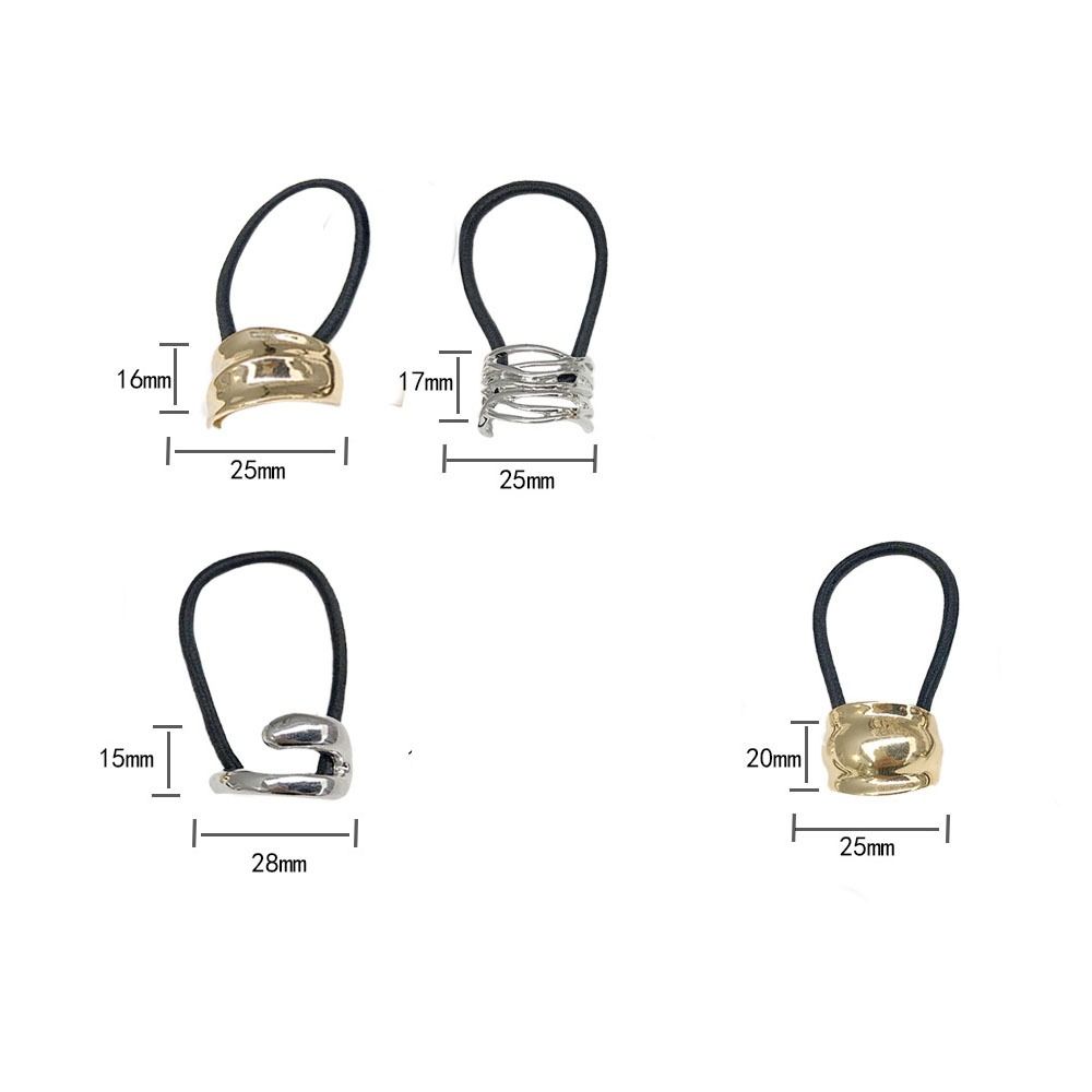 Elastic Metal Hair Tie Smooth Hair Loop New Hair Rope  Women