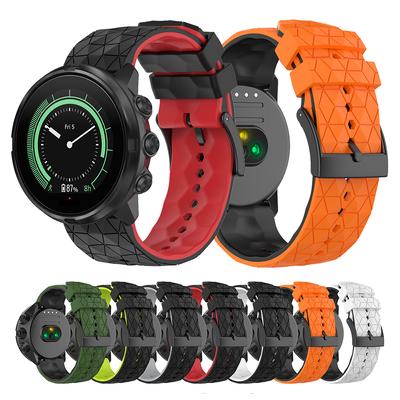 Pásek na hodinky Dvoubarevný silikonový pásek pro suunto 7 9 Baro D5 fotbalový pásek pro náramek Suunto Spartan Sport Wrist HR