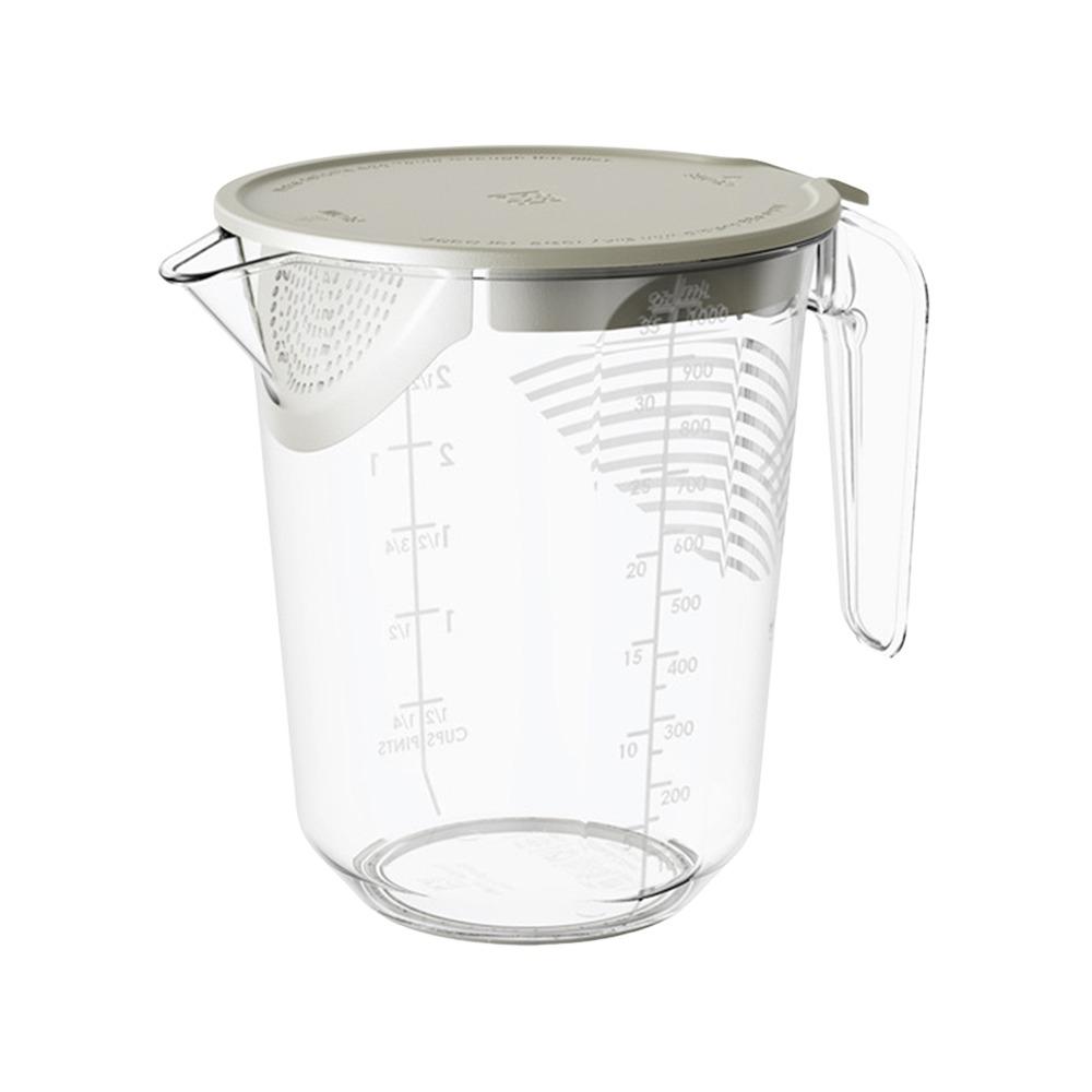 

New 1000ML Filter Measuring Cup Large Capacity with Scale Baking Cups Thickened Cold Water Kettle Kitchen Baking Gadgets