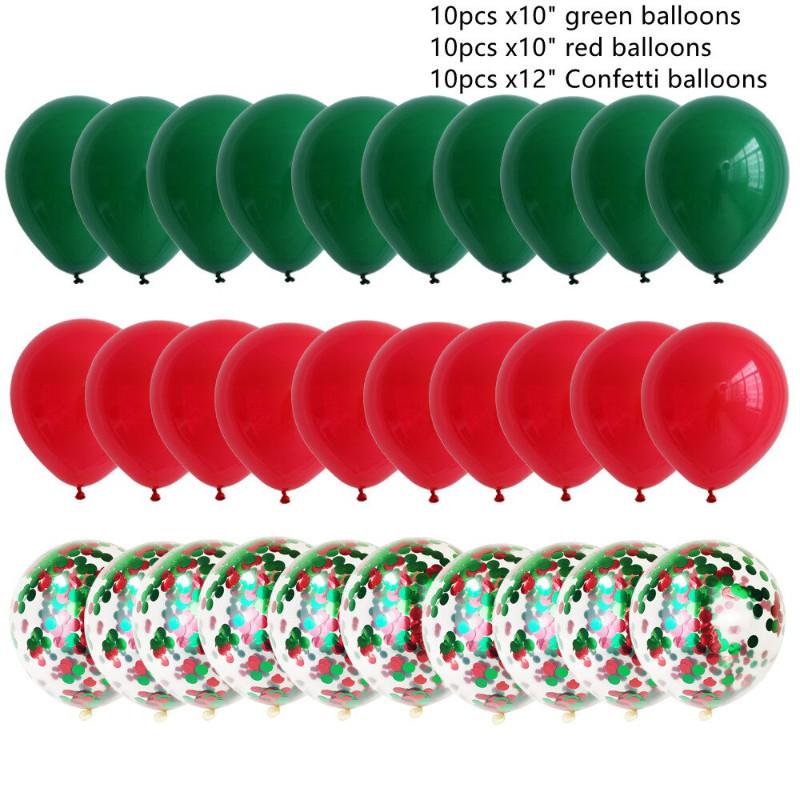 15-30pcs Christmas Latex Balloons Santa Claus Snowman Elk Xmas Tree Balloons for Christmas Party Supplies Favors Xmas Holiday