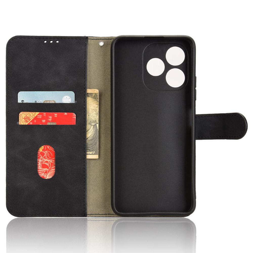 For Oukitel C51 Case Skin-Touch Shockproof Leather Wallet Stand Flip Phone Cover