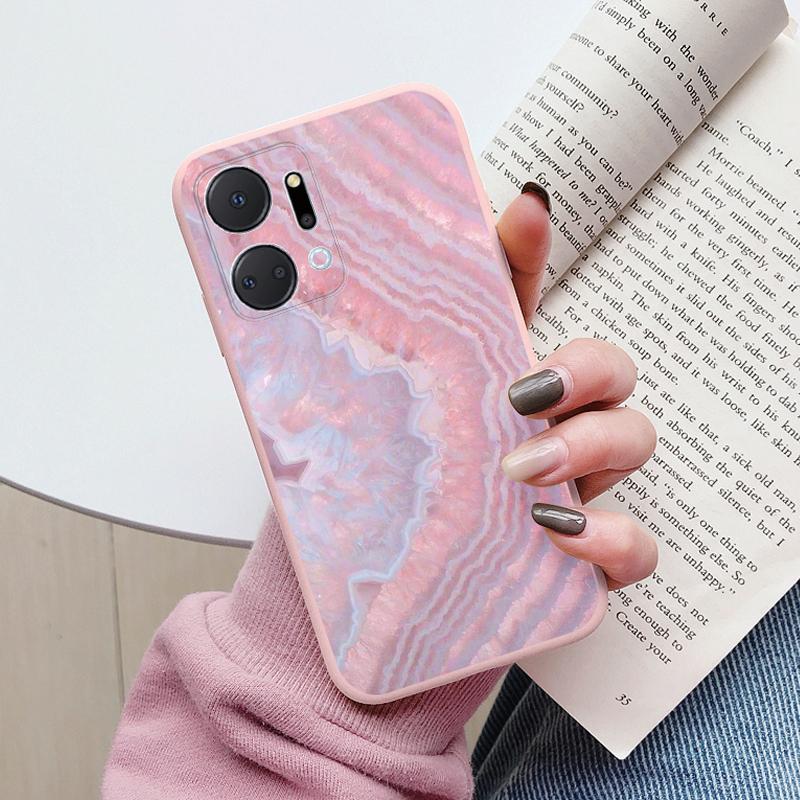 Case For Honor X7a Back Cover Protective Silicone Funda Fashion Marble Stone Texture Coque For HonorX7a 6.75 X8b X7b X7c X7d X8c