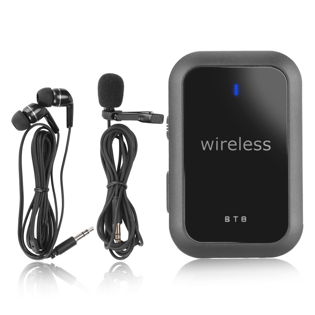 Wireless Lavalier Microphone System Noise Cancelling Lavalier Lapel Mic for Recording Teaching
