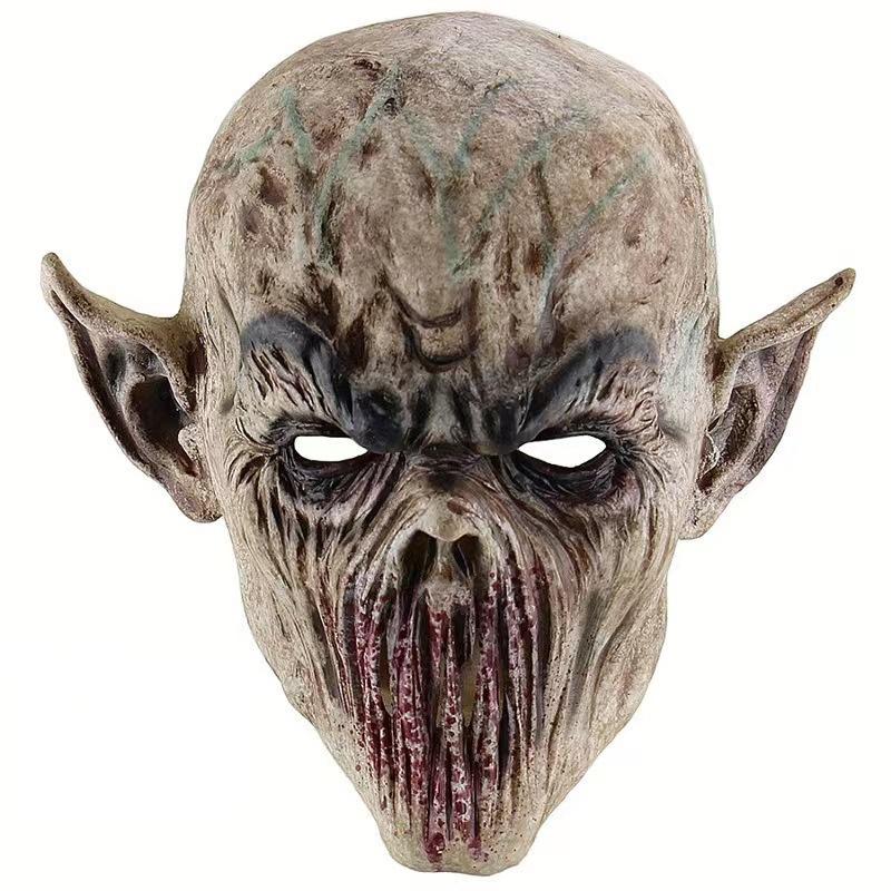 Mouthless monster demon zombie alien latex mask horror monster headgear Halloween prop Mouthless monster