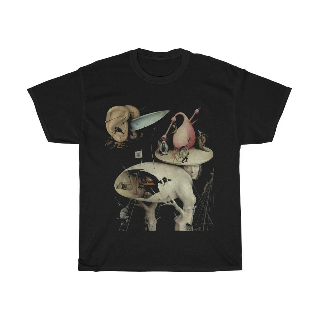 Человек-Дерево, Черная Унисекс Футболка, Сюрреалистическая, Иероним Босх S