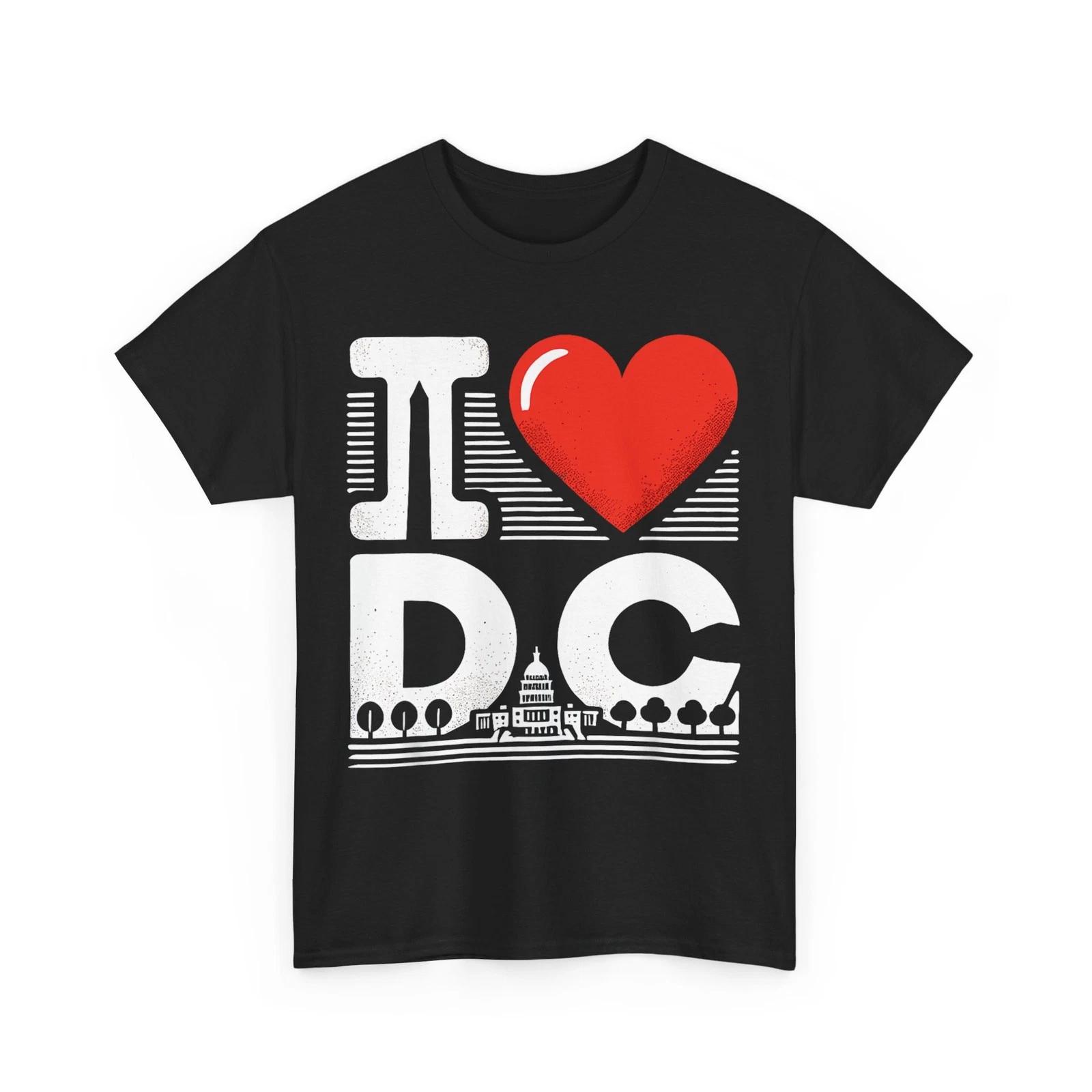 Я люблю DC, Иконы Вашингтона DC и Сердце Футболка M