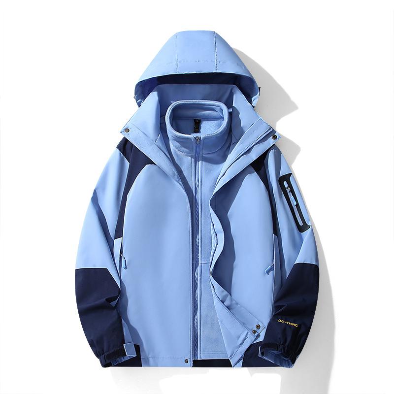 Mian Velvet New Autumn and Winter Jacket for Men Three-in-one Two-piece Jacket for Men and Women