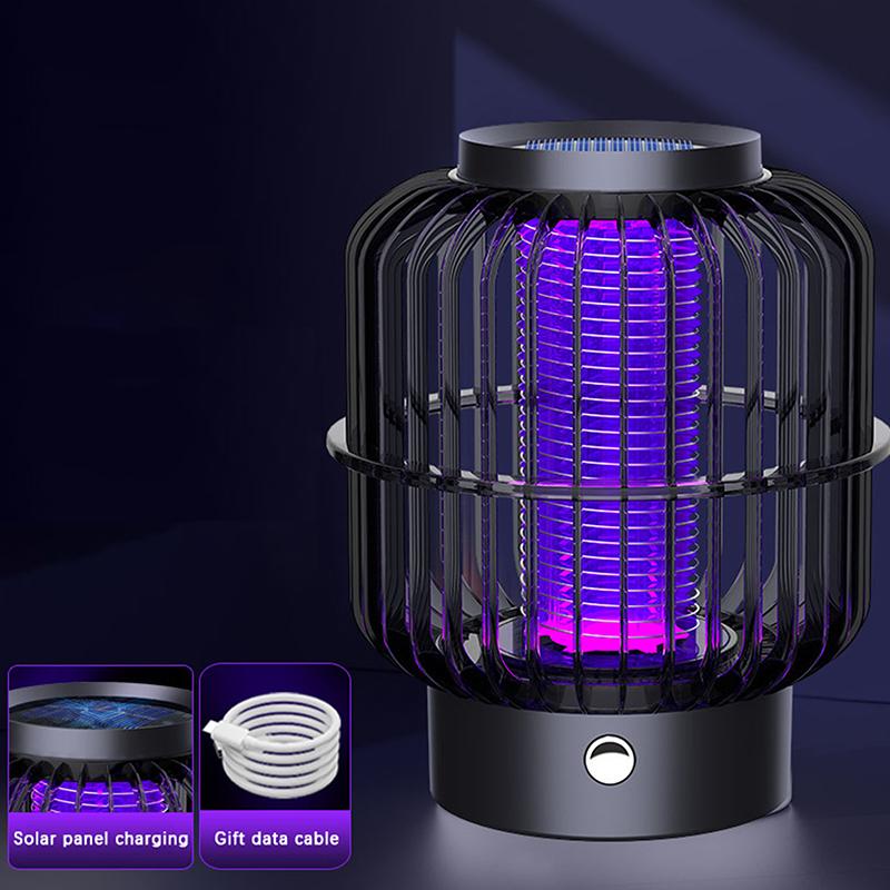 

Мощные портативные фонари Солнечная энергия Лампа-уничтожитель комаров Электрическая ловушка для мух Отпугивающий свет для кемпинга серый