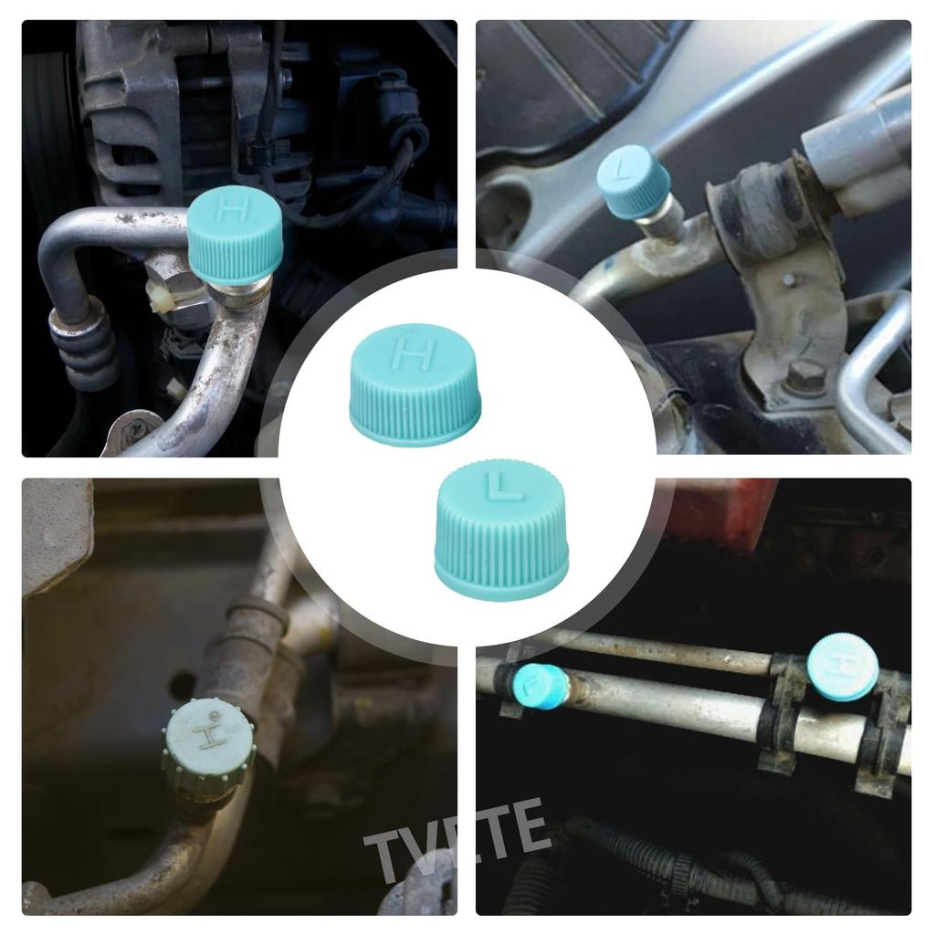 AC Cap (12 Pack) Air Conditioning Valve Cap, Car Air Conditioning Service Cap, Automotive