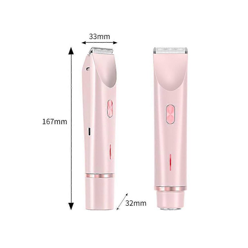 Dermave Bikini Trimmer for Women, Dual Head Electric Shaver, Wet & Dry 2-in-1 Pubic Hair Trimmer, Ladies Personal Grooming Razor