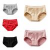 5PCS Panties Seamless Briefs Mid Waist Women Underwear Comfortable Simple Underpants  Girls