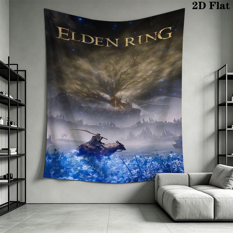 Elden Ring Might Wall Hanging Printed Fabric Blanket Decorative Tapestries for Bedroom Living Room Home Decor