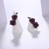 Designer Natural Gemstone Earrings Natural Style Flower Series Design S925 Silver Amethyst Earrings Earrings