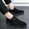 Luxusmarken Designer schwarz Braun Wildleder Monk Strap Schuhe für Herren Formales Hochzeitskleid Homecoming Sapatos Tenis Masculino