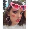 Fashion Heart-Shaped Sunglasses for Women Summer UV400 Sun Glasses Brand Design Love Heart Shades Trendy Street Snap Eyewear