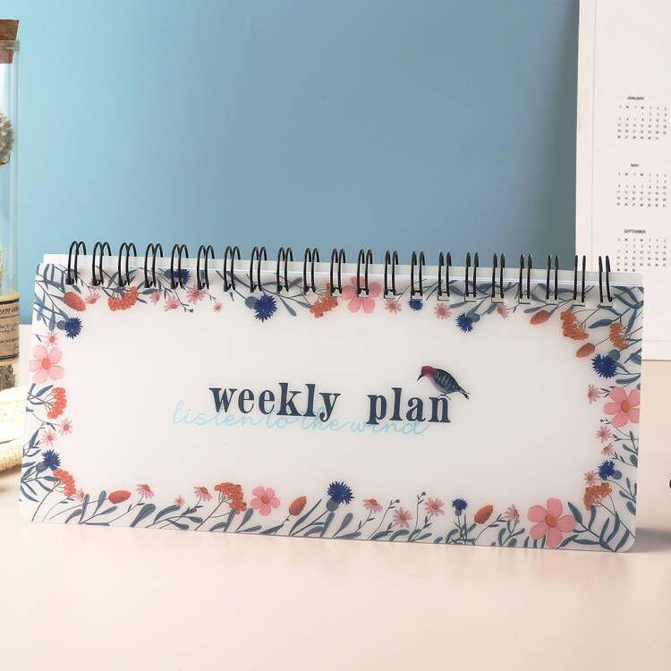 Korean Stationery Cute Notebook Portable Agenda Diary Weekly Monthly Planner Student Organizer Schedule School Supplies Kawaii
