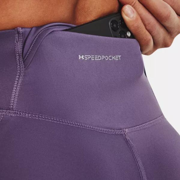 Under Armour Ss23 Fly-Fast Solid High-Waisted Nine-Point Fitness Leggings Women Leggings Vintage-Purple 1376820-571