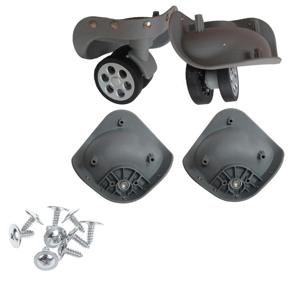 A79 Gepäckräder Koffer Doppelreihe Rollen Reparaturset 360° Spinner Rollen Schwerlastrad 1 Paar mit Schrauben