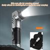 Powerful LED Flashlight Rechargeable Dual-Source Light Aluminum Alloy Adjustable Corner Outdoor Work Light with Tail Magnet
