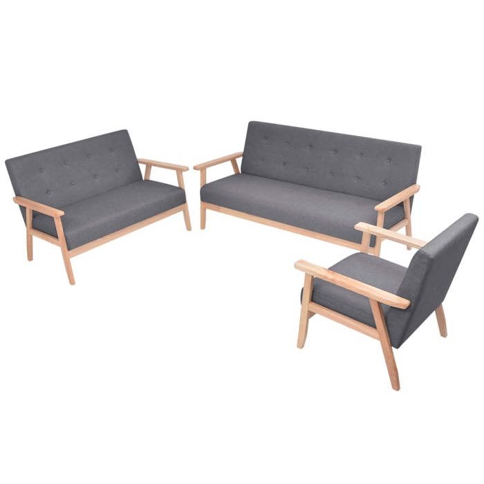 VidaXL Jeu de Canapé 3 pcs Sofa de Salon Canapé de Salle de Séjour Meuble de Salon Sofa de Salle de Séjour Intérieur Maison 274926