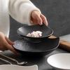 Enkel och prisvärd keramik djup tallrik tallrik specialformad grötskål hushållsfruktfat restaurang hotelltallrik
