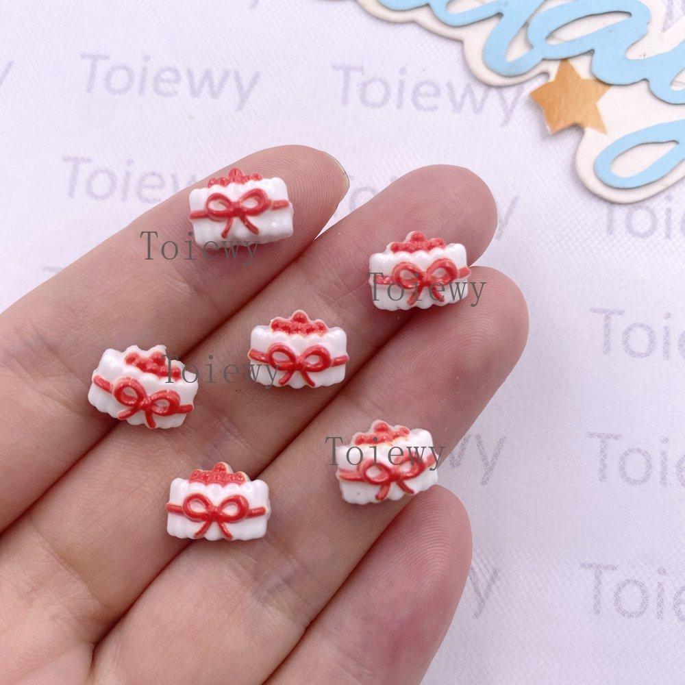 50pcs Resin Mini Colorful Christmas Decor Cartoon Magic Wand Cake Popsicle Figurine Flatback Stone Nail Art Scrapbook DIY Crafts