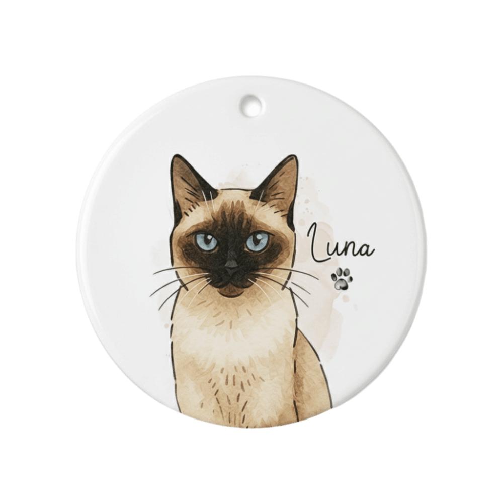 

Acrylic Pet Photo Ornament Heart-shaped Cat Dog Hanging Christmas Decoration Family Gift Cat Round