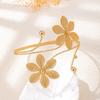 Metal Wide Open Bangle Multi Style Flower Bracelet Stylish Opening Arm Bracelet  Hand Jewelry