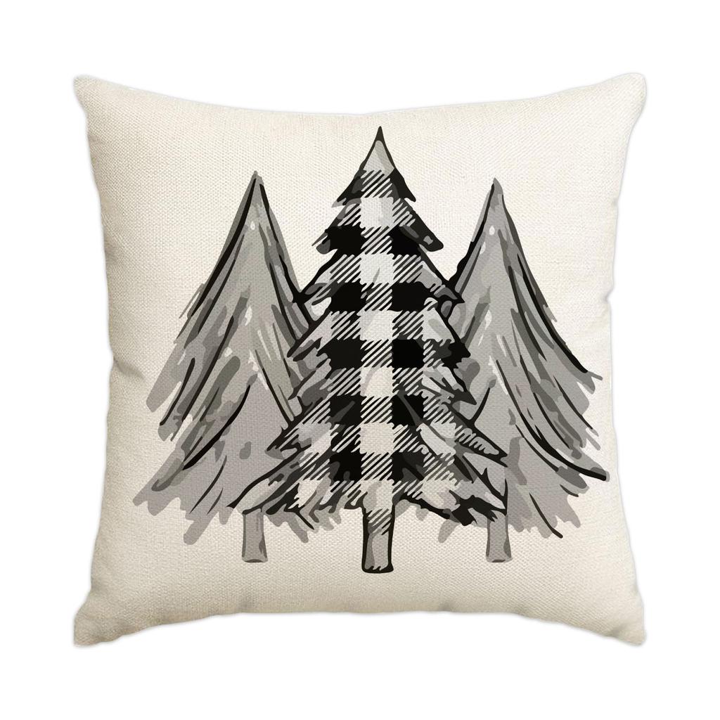 1Pc/4Pcs Christmas Pillow Cover, Dwarf Santa Claus Festive Decoration Living Room Sofa Cushion Cover, Christmas Decorations