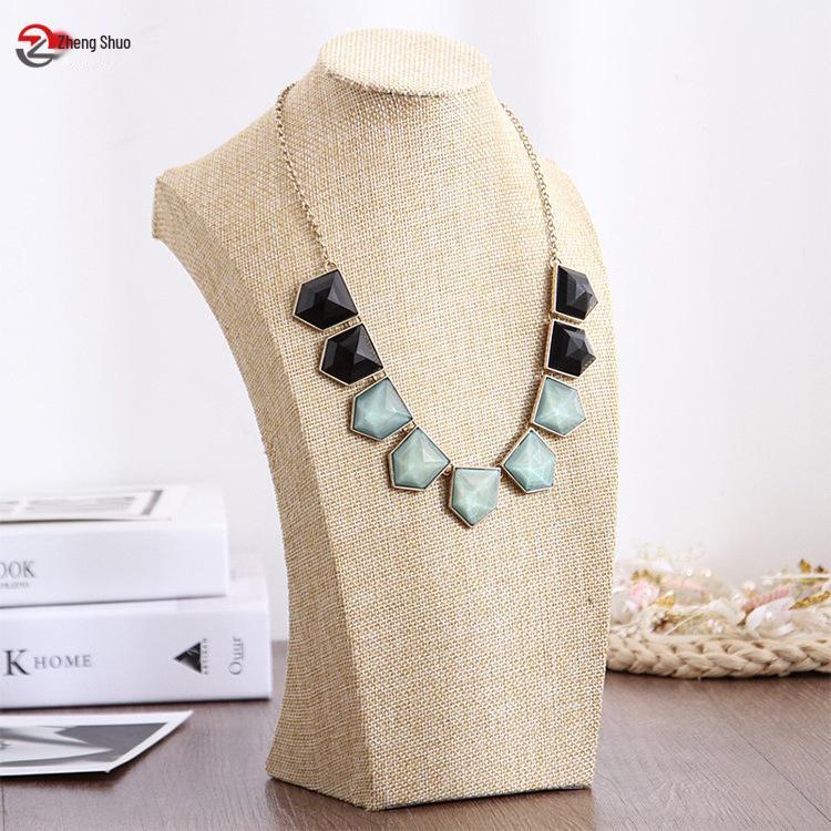 Velvet Necklace Display Stand Jewelry Mannequin