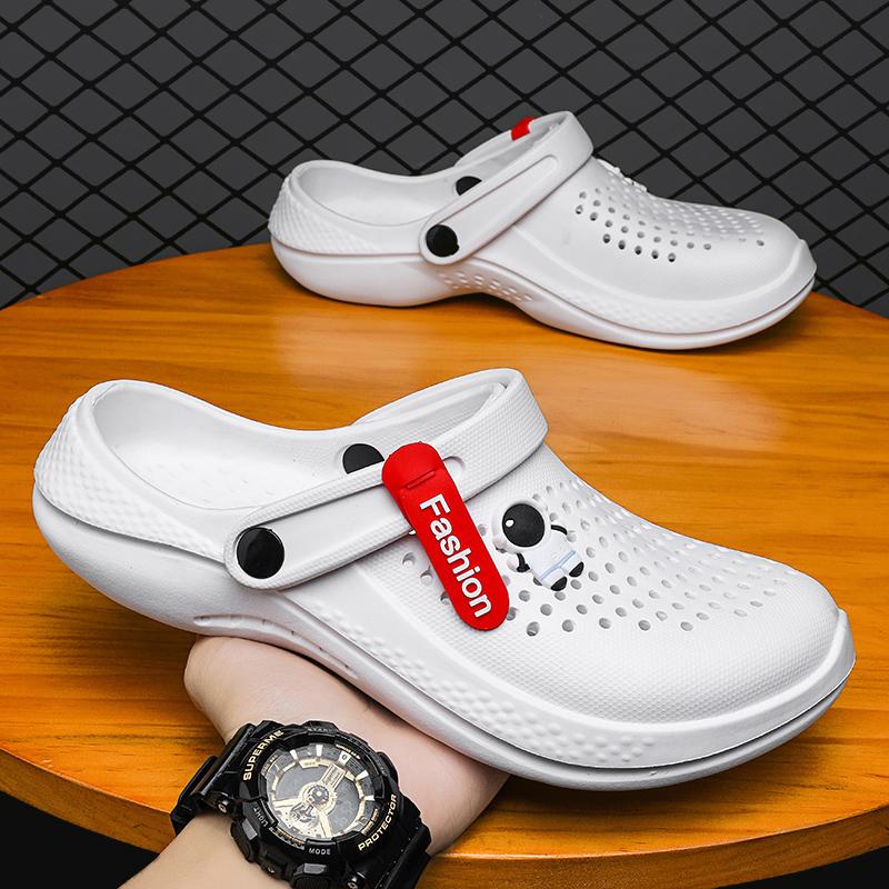 Letní párové sandály velké černé bílé pánské sandály