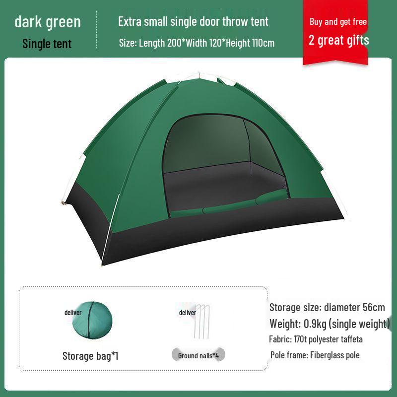 

Koala Pop-up Tent: Outdoor Sun Shade & Mosquito Protection for Camping Medium, Single Door without Skylight