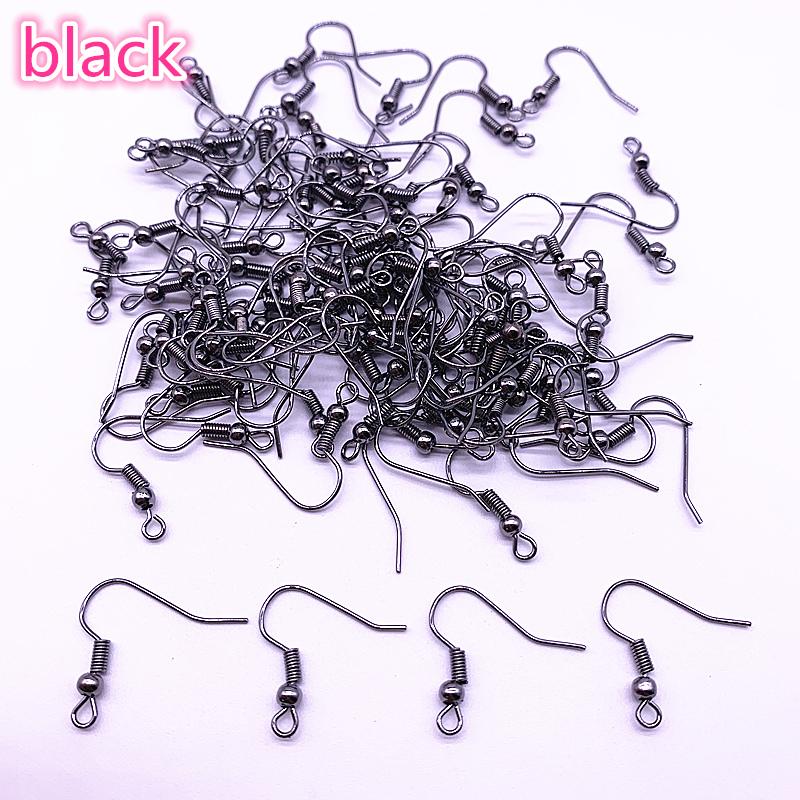 100PCS(50pair) Findings Earring Hook Coil Ear Wire DIY Jewelry Making