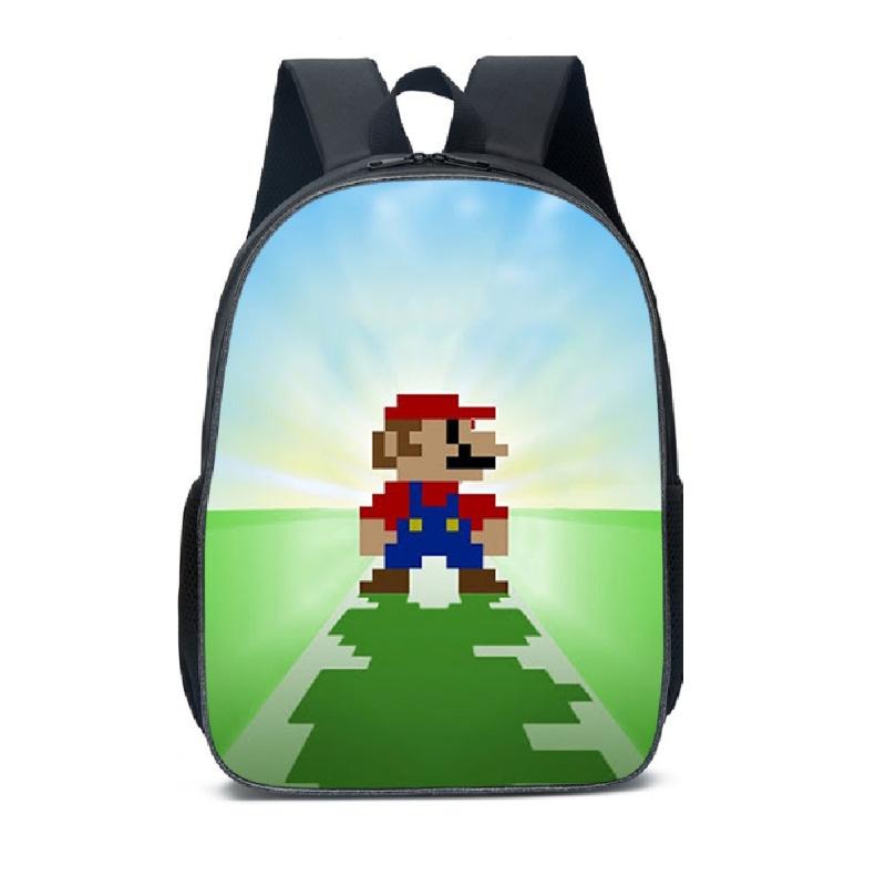 New Arrival Mario Cartoon Backpack For Elementary And Middle School Students Lunch Bag And Pencil Case Included