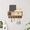 Wall Mounted Solid Wood Storage Rack Vintage Storage Shelf Key Rack  Home Organization