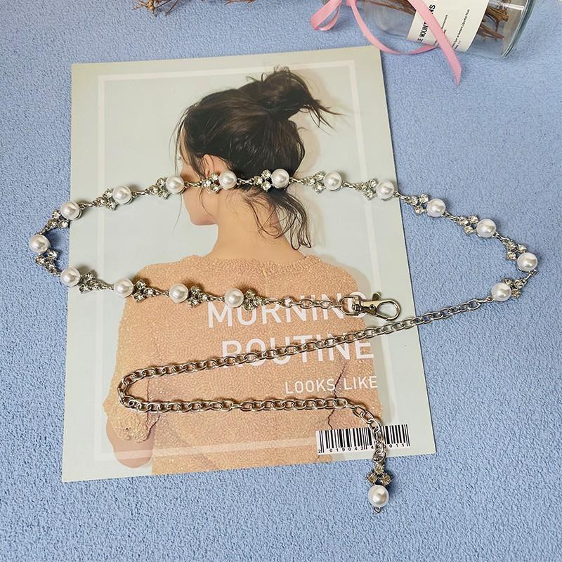 Gold Silver Water Drilled Metal Waist Chain For Women Versatile Summer Wear