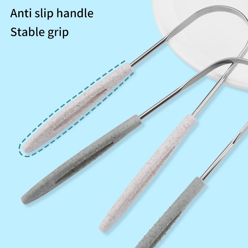 Premium 1Pcs Metal Tongue Scraper Cleaner For Adults, Portable Stainless Steel Tongue Scrapers Brushes For Removing Bad Breath