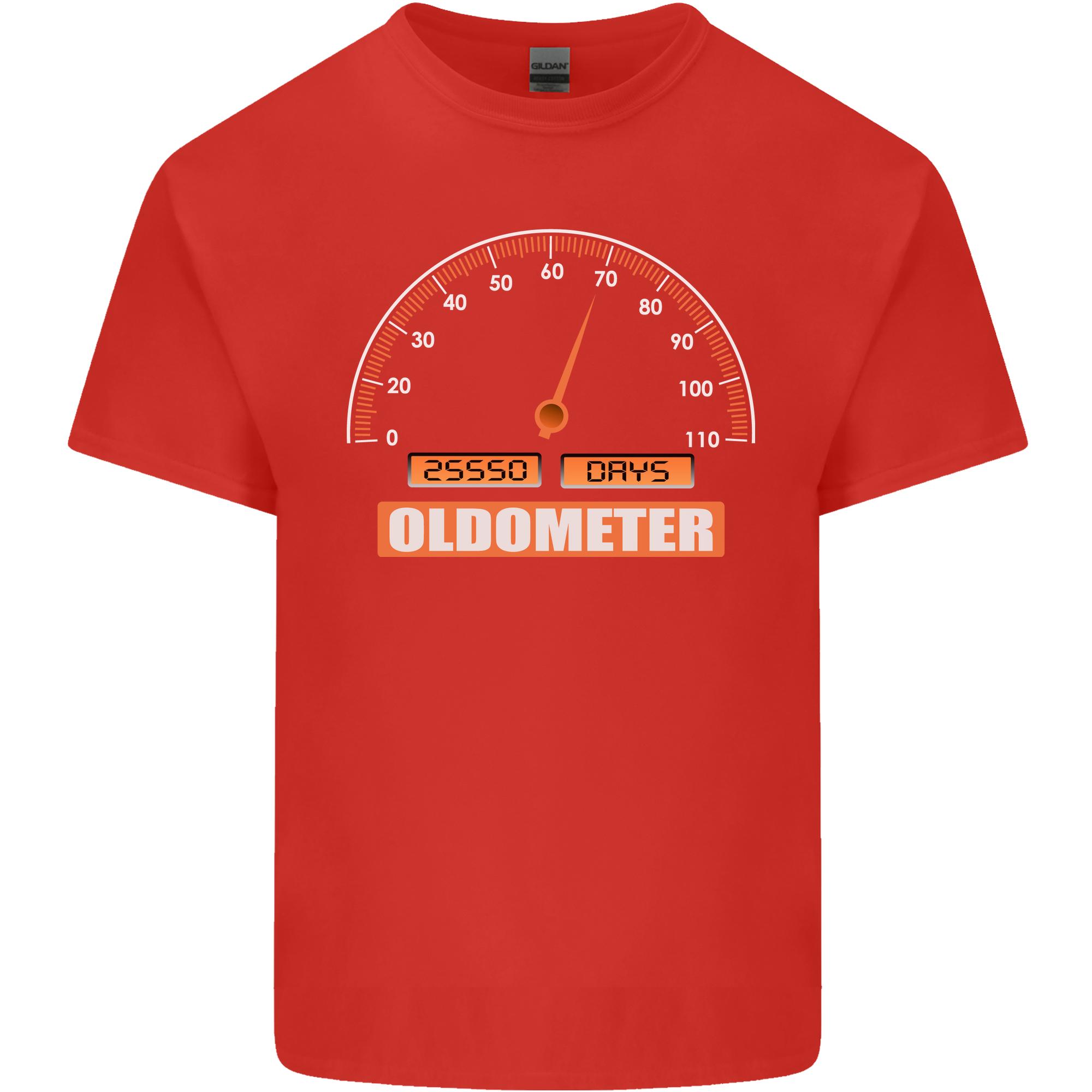 70th Birthday 70 Year Old Ageometer Funny Unisexs Light Cotton TShirt S