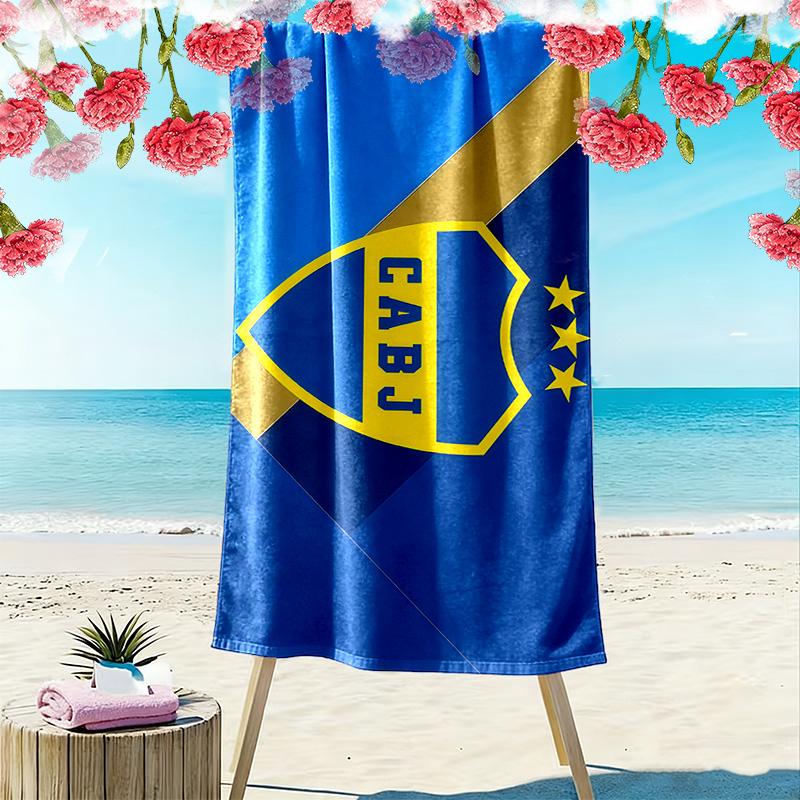 Club Atletico Boca Juniors3 Print Beach Towel, Large Soft Quick Dry Towel for Beach Camping Swimming