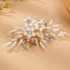 Elegant Handmade Pearl Flower Hair Clip - Vintage Bridal Updo Accessory